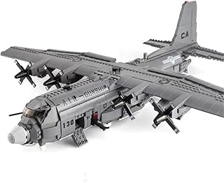 AC-130 Gunship Building Block Set 1713 Pcs WW2 Airplane Construction Model Kit for Adults and Teens Cargo Plane Fighter Jet C