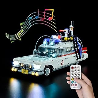 Kyglaring LED Light Kit Compatible with Lego Ghostbusters ECTO-1 10274 Building Blocks, Upgraded RC Sound & Dimming, Lights O