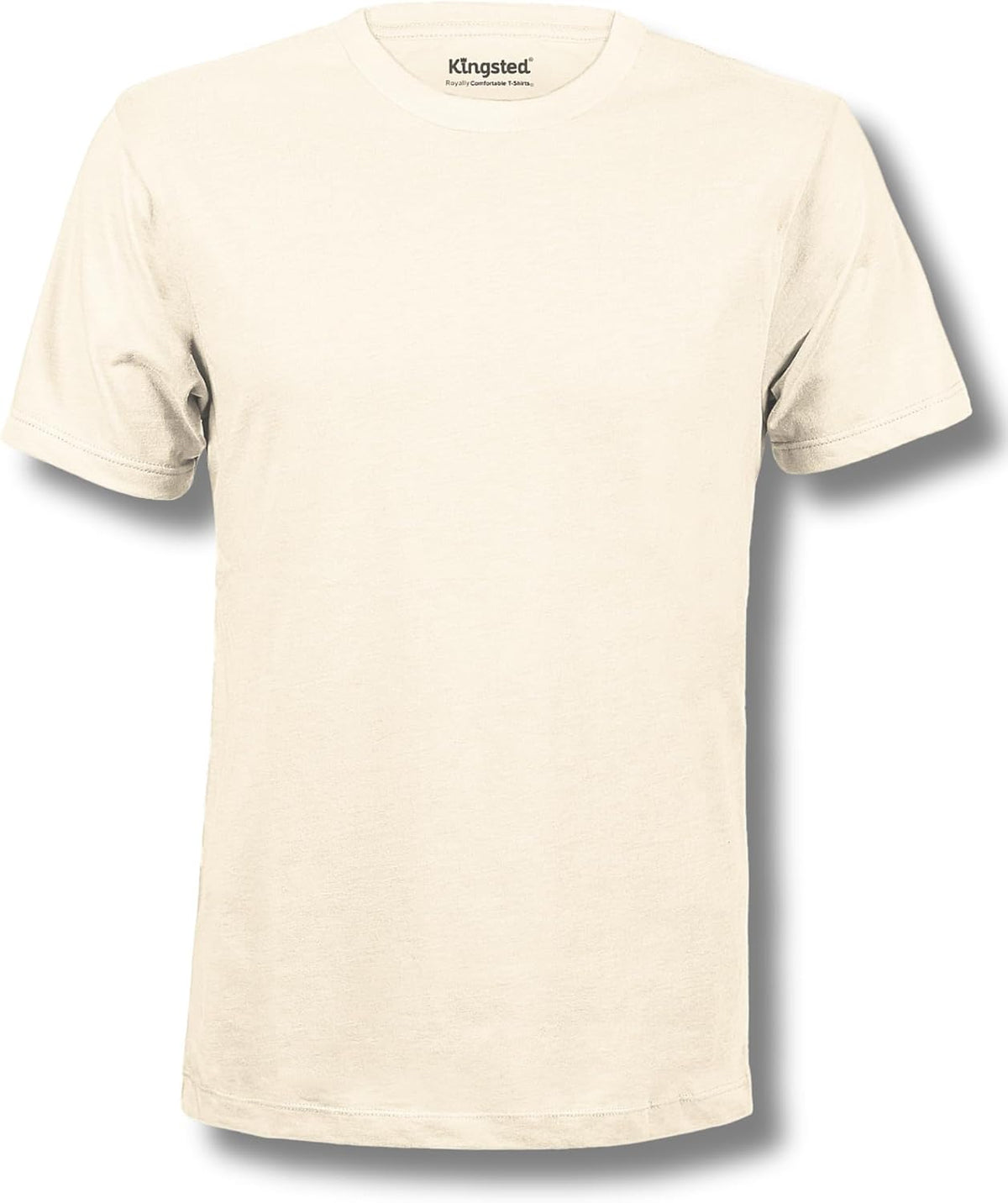 Men's Cotton Blend Classic Fit Tee - Tagless Crew Neck, Lightweight and Shrink Resistant for Everyday Wear - Large