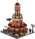 Retro Dome Temple Building Block Set, Temple House MOC Street Scene Toy Gift, Suitable for Adults to Collect, Display, and Gi