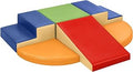 TODIBY 6-Piece Soft PU Leather Toddlers Climbing Toys, Baby Foam Climbing Blocks for Toddlers, Foam Play Gym Climber Structur