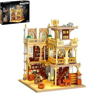 Medieval Bookstore Building Set with LED, 3028 Pcs