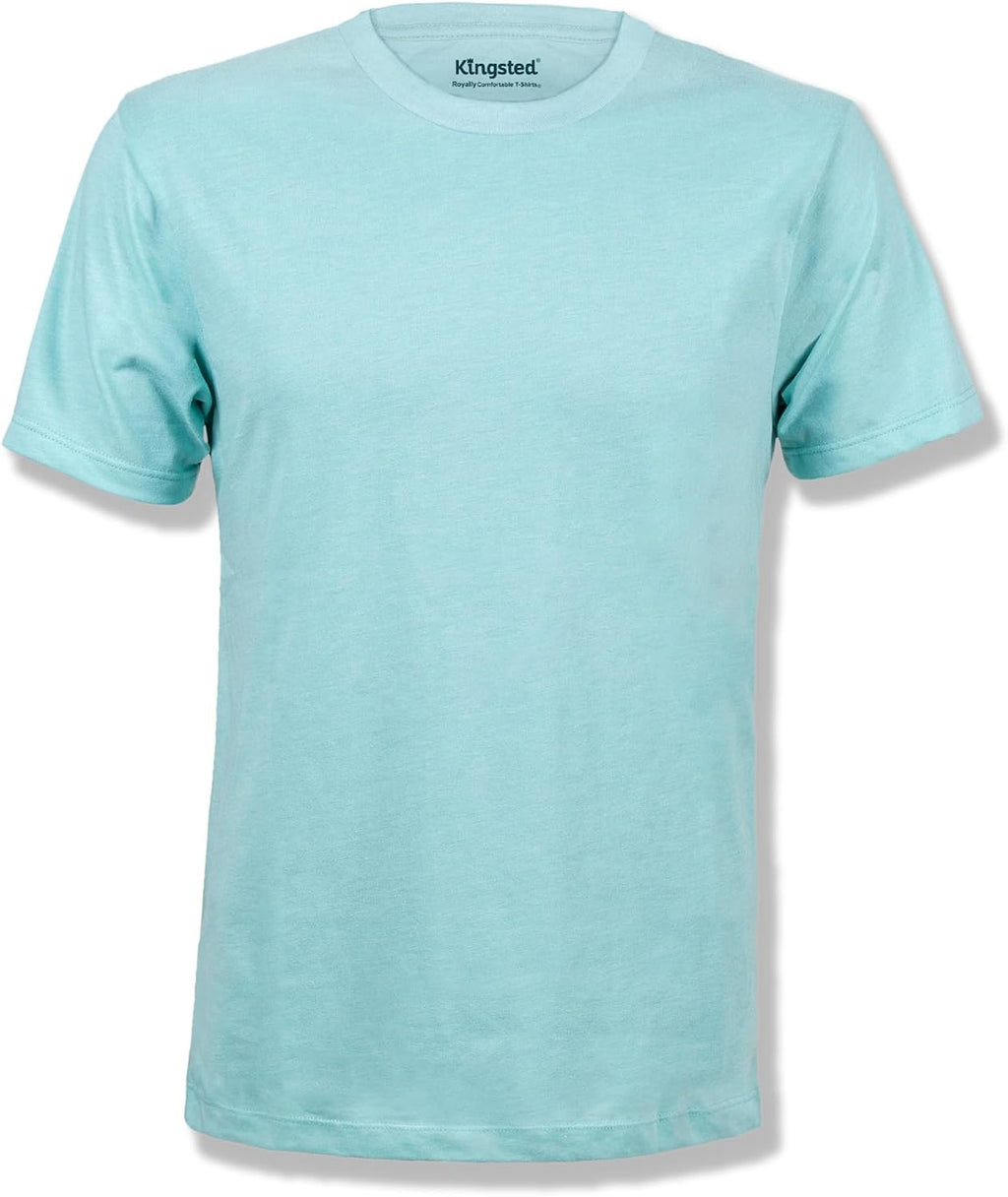 Men's Cotton Blend Classic Fit Tee - Tagless Crew Neck, Lightweight and Shrink Resistant for Everyday Wear - Medium
