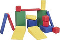 ECR4Kids SoftZone Soft Builder Blocks, Foam Shapes, Assorted, 16-Piece