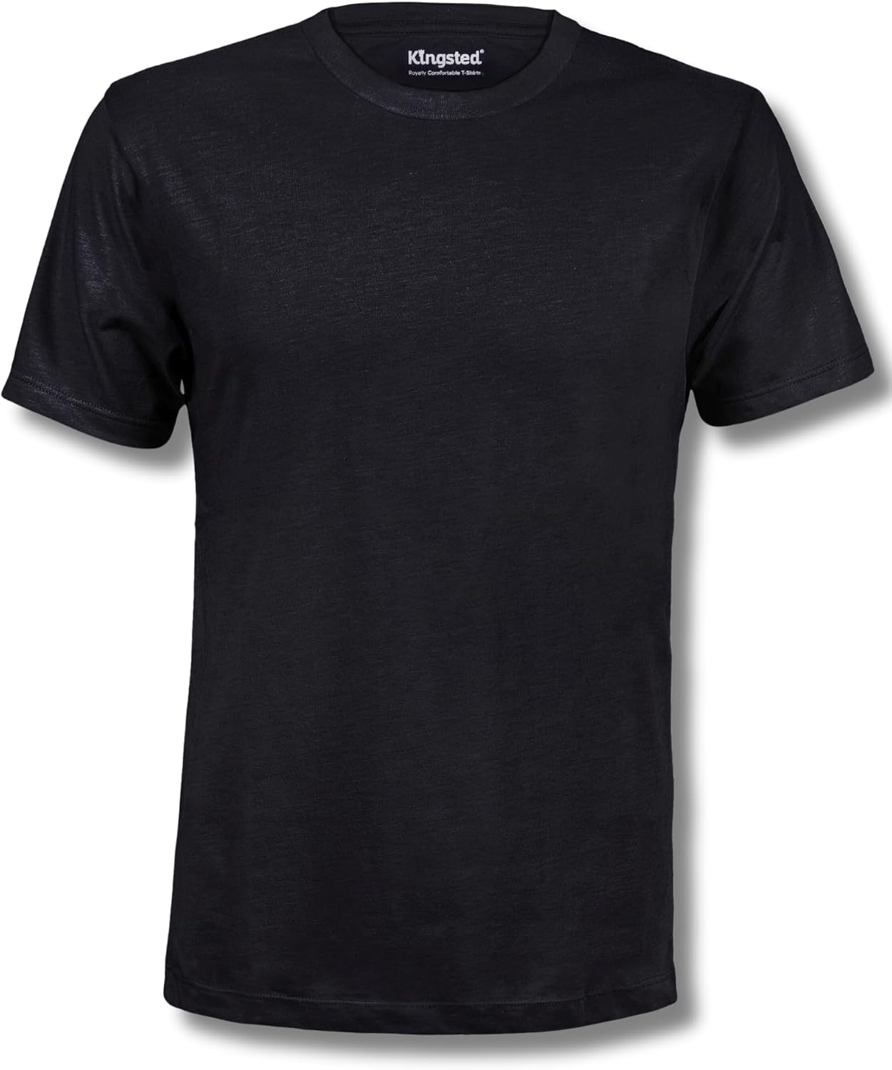 Men's Cotton Blend Classic Fit Tee - Tagless Crew Neck, Lightweight and Shrink Resistant for Everyday Wear - Large