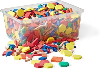 hand2mind Foam Pattern Blocks, Geometric Shapes for Kids, Pattern Play, Toddler Pattern Blocks, Learning Shapes for Kindergar