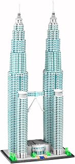 Malaysia Twin Towers - Blocks Set,5839 PCS 1:800 Landmark Model for Adults