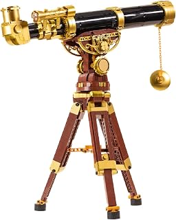 PANTASY Vintage Telescope Building Set for Adults, Collectible Display