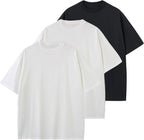 Men's Heavyweight Cotton Oversized Tee - Crew Neck Short Sleeve Loose Fit Basic Top for Everyday Layering - Medium