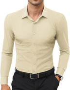 Men's Long-Sleeve Muscle-Fit Dress Shirt, additional view 5