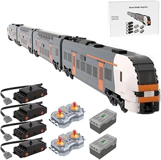 6wide Dynamic Rhein-Ruhr-Express Building and Construction Toy, Technic Train Series Building Block Set, Creative Interactive