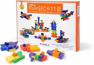 MAGIC112 Magnetic Blocks, 112PCS STEM Building Toy for Kids 4+