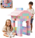 PLATPORTS 86-Piece Pastel Jumbo Big Blocks – Giant XL Pastel Building Blocks for Kids Ages 2–8, Large Plastic Construction Se
