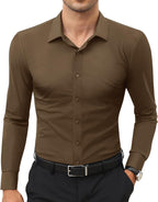 Men's Long-Sleeve Muscle-Fit Dress Shirt, additional view 1