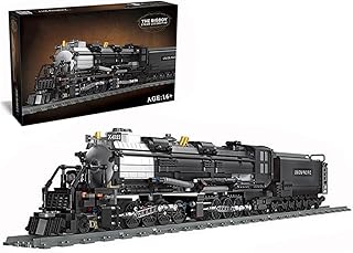 Big Boy Locomotive Building Kit with Tracks, Articulated Steam Locomotive Train Block Set for Adults, Gift for Train Lovers H