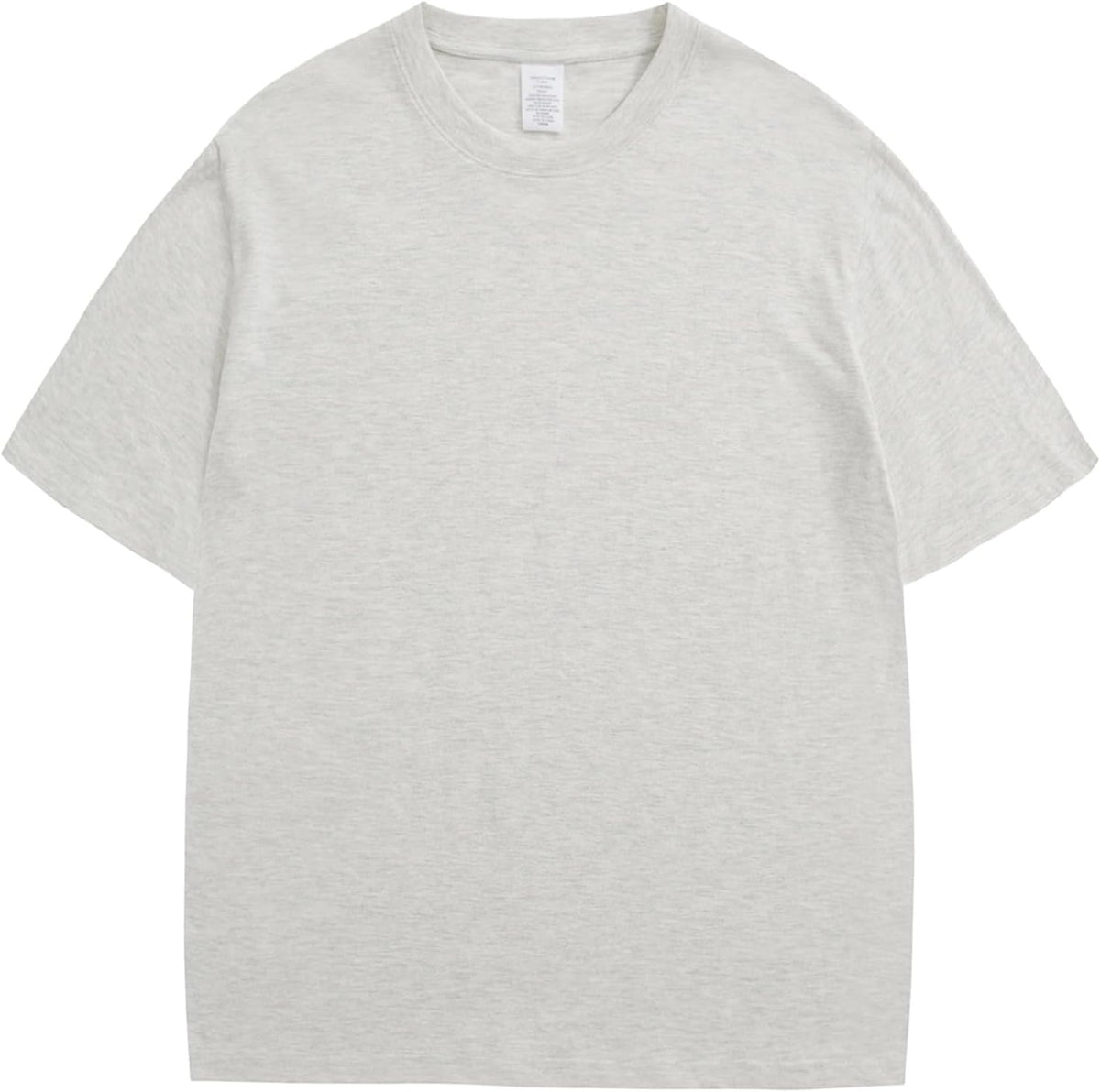 Men's Heavyweight Cotton Oversized Tee - Crew Neck Short Sleeve Loose Fit Basic Top for Everyday Layering - Large (29)