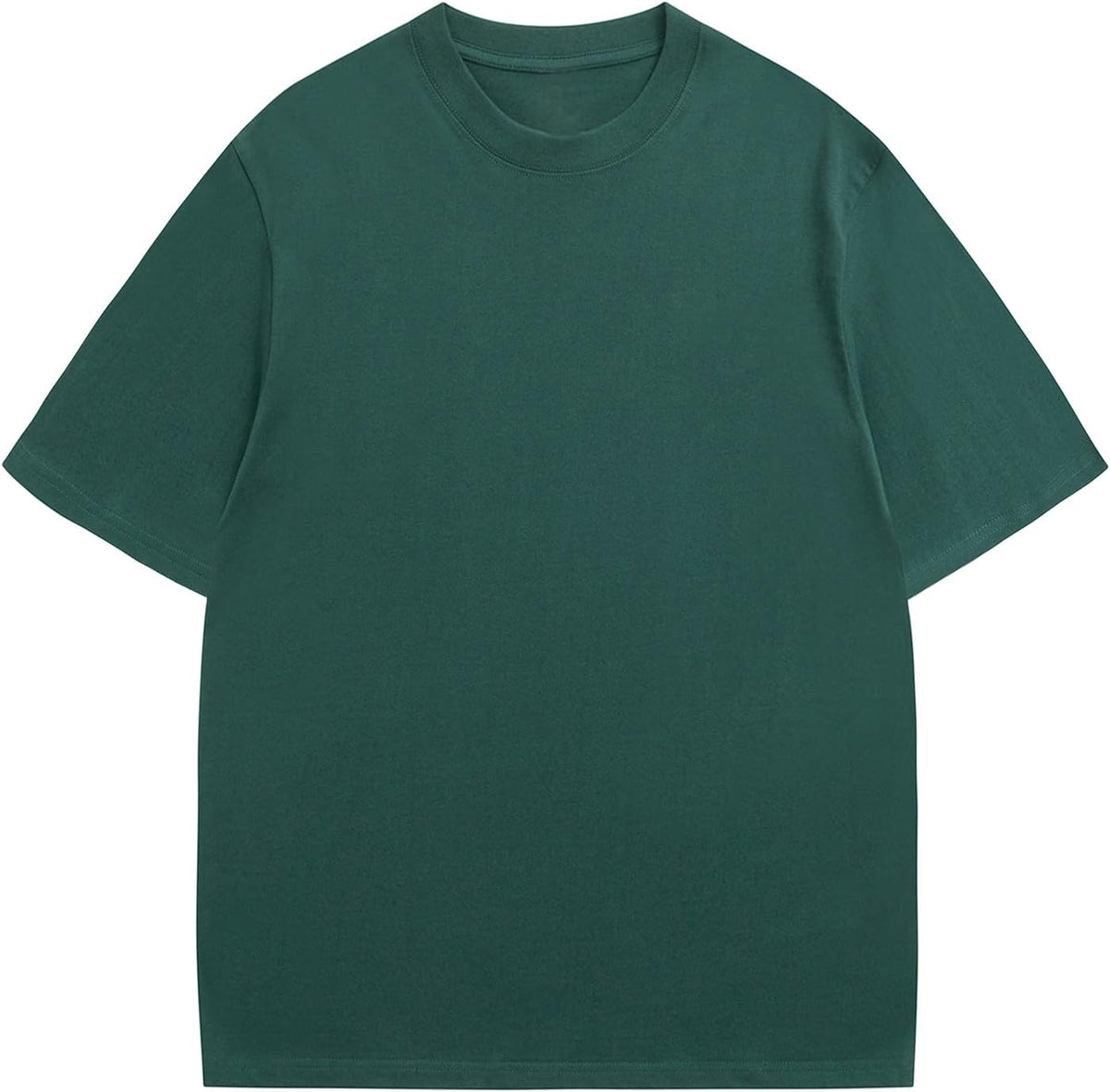 Men's Heavyweight Cotton Oversized Tee - Crew Neck Short Sleeve Loose Fit Basic Top for Everyday Layering - Large (25)