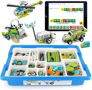 JoviJon WeDo 2.0 Core Set, Programmable Robotics Kit, 280 Pieces DIY Programing Robot Electronic Bricks+4PCS Hub Motor Kit Co