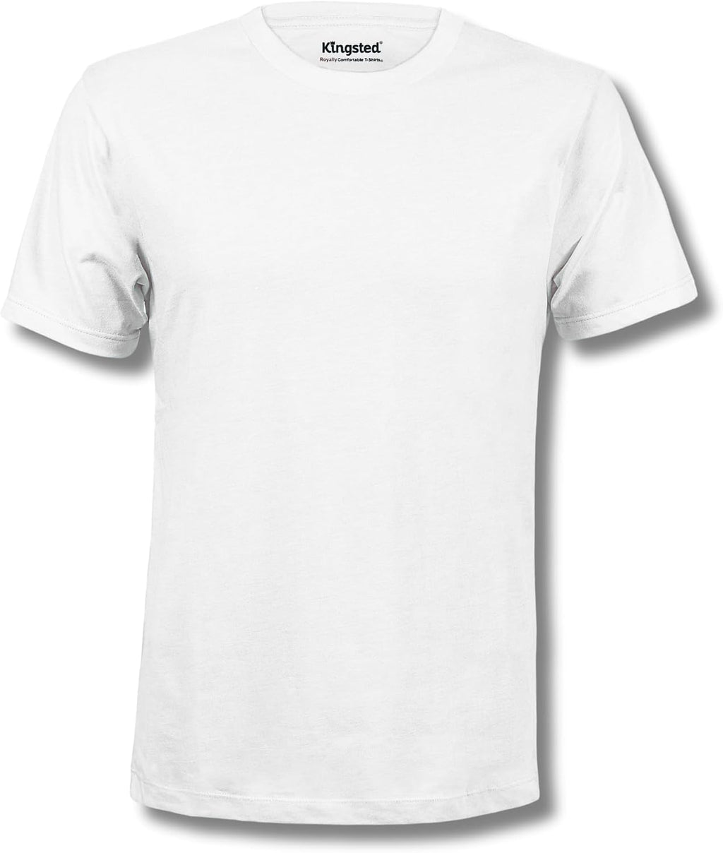 Men's Cotton Blend Classic Fit Tee - Tagless Crew Neck, Lightweight and Shrink Resistant for Everyday Wear - Large (31)