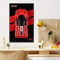 BrickSoul Display Wallboard Compatible with Lego Technic Ferrari Daytona SP3 Race Car 42143 Building Set, Adult Collectibles 