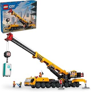 LEGO City Yellow Mobile Construction Crane Building Toy - Construction Toys for Boys & Girls, Ages 9+ Years - Gifts for Chris