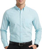 Men's Oxford Cotton Dress Shirt in Aqua