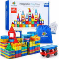 SUNNY AUNTIE 240PCS Magnetic Tiles for Kids Ages 4-8, STEM Building Toys