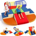Ancaixin 7-Piece Baby Foam Climbing Blocks with Crawl Tunnel, Soft Play Set