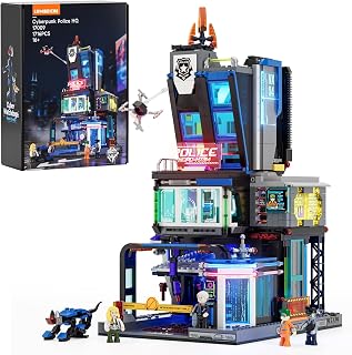Lumibricks Cyberpunk Police-HQ Lighting-Building Bricks-Set, 1716 Pcs