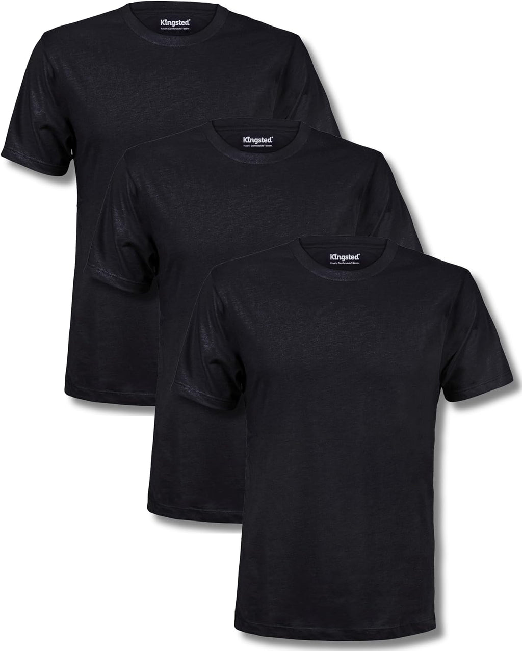 Men's Cotton Blend Classic Fit Tee - Tagless Crew Neck, Lightweight and Shrink Resistant for Everyday Wear - Large (27)