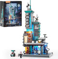 LUMIBRICKS Cyber Neon-Tech-Station Lighting Building Bricks Set, 1282pcs