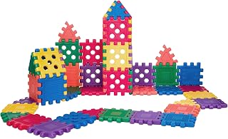 Careplay Oversized Waffle Grid Building Blocks Set, 48-Piece Set