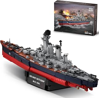 USS Iowa (BB‑61) Battleship Naval Building Block Set, 2198 PCS