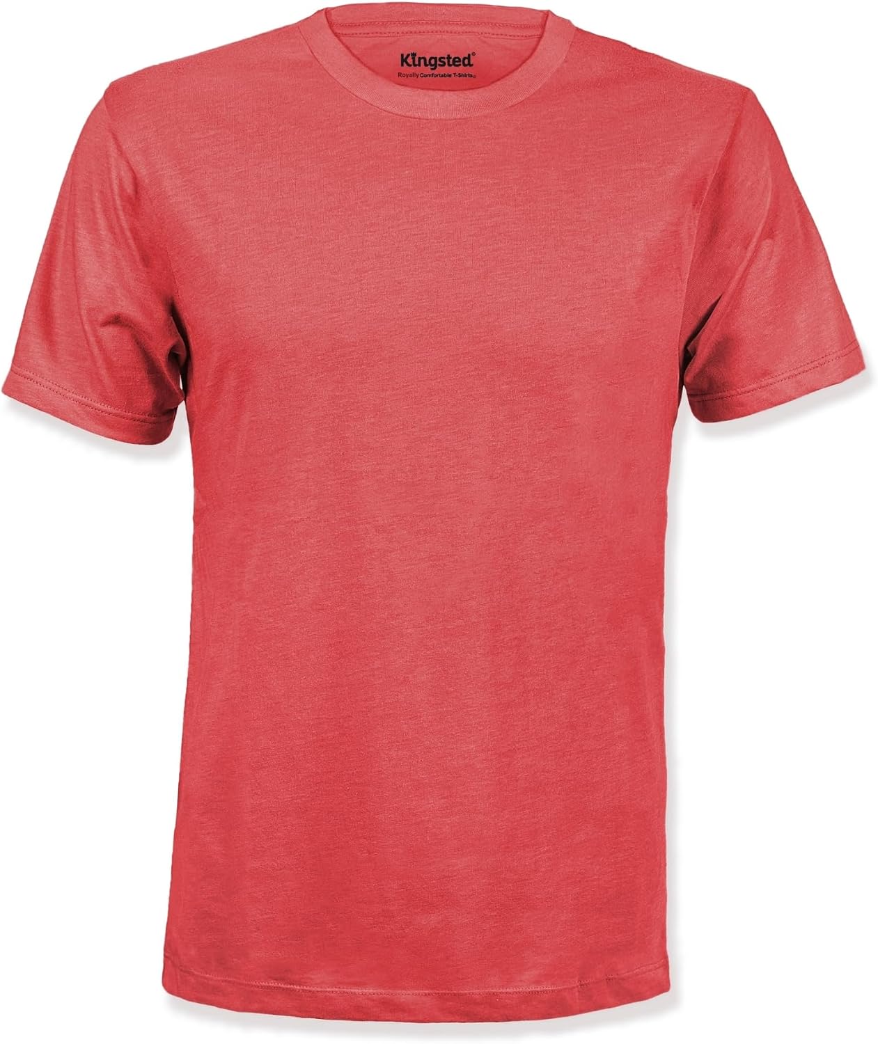 Men's Cotton Blend Classic Fit Tee - Tagless Crew Neck, Lightweight and Shrink Resistant for Everyday Wear - Medium