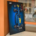 Display Wallboard for Lego Technic 42206 RB20 F1 Building Blocks,Adult Collectibles Wall Mount for Lego Car(No Car Included)