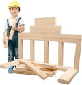 Leyndo 24 Pcs Foam Bricks Building Blocks Kids, Multi Sizes, Wooden Color