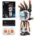HIGH GODO Technic RC Robotic Hand Building Set, Programmable Bionic Robotic Arm Building Kit with Light, Remote Control and A