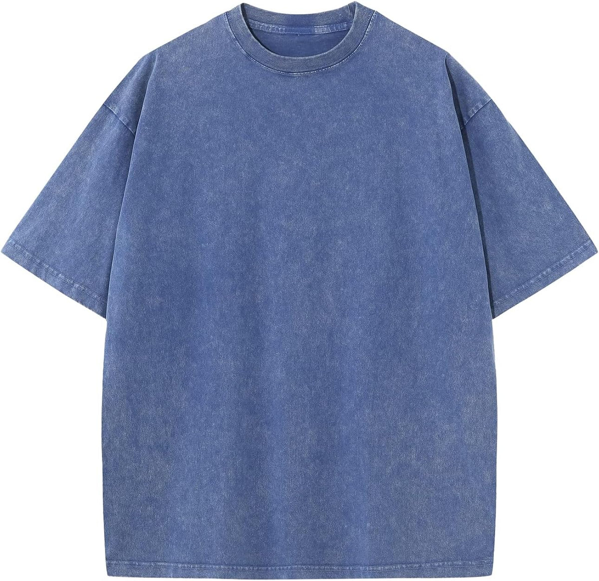 Unisex Washed Cotton Oversized Tee - Loose Baggy Fit, Short Sleeve Vintage Streetwear Top for Daily Layering - Small