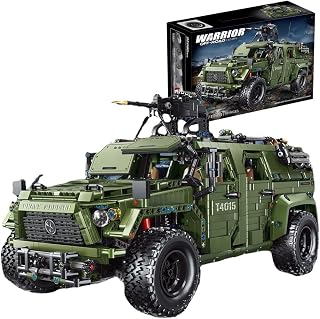 JOMIOD T4015 Warrior Military Car Building Blocks, 4739 Pieces 1:8 Technic Off-Road Vehicle, Collectible Army Model Truck, MO