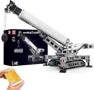 Mould King MOC Mobile Crane Truck Building Blocks Kits, Heavy-Duty Truck Sets to Build, APP Remote Control Large Engineering 