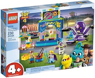 MEOW Disney Pixar’s Toy Story 4 Buzz Lightyear & Woody’s Carnival Mania 10770 Building Kit, Carnival Playset with Shooting Ga