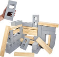 Deekin Large 37 Pcs Foam Brick Building Blocks, Gray