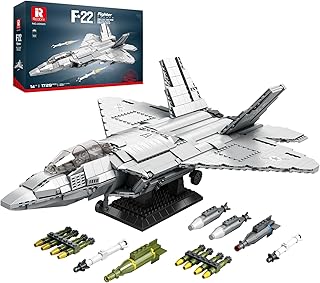 Reobrix F-22 Fighter Jet Building Set Military Raptor Fighter Display Model
