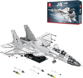 Reobrix J-15 Fighter Jet Building Sets for Adults, Military Flying Shark Fighter Display Model 33023, Technical Military Plan