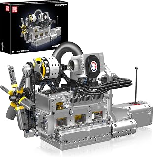 Mould King Rotary Engine Model Kit that Runs, 2177 Pieces Building Blocks Sets for Adults with Motor and Battery Box, Mechani