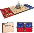 Portable Building Block Storage Table Tray with Sorting Modules, Wooden Construction Toy Organizer Station, Foldable Flat Sur