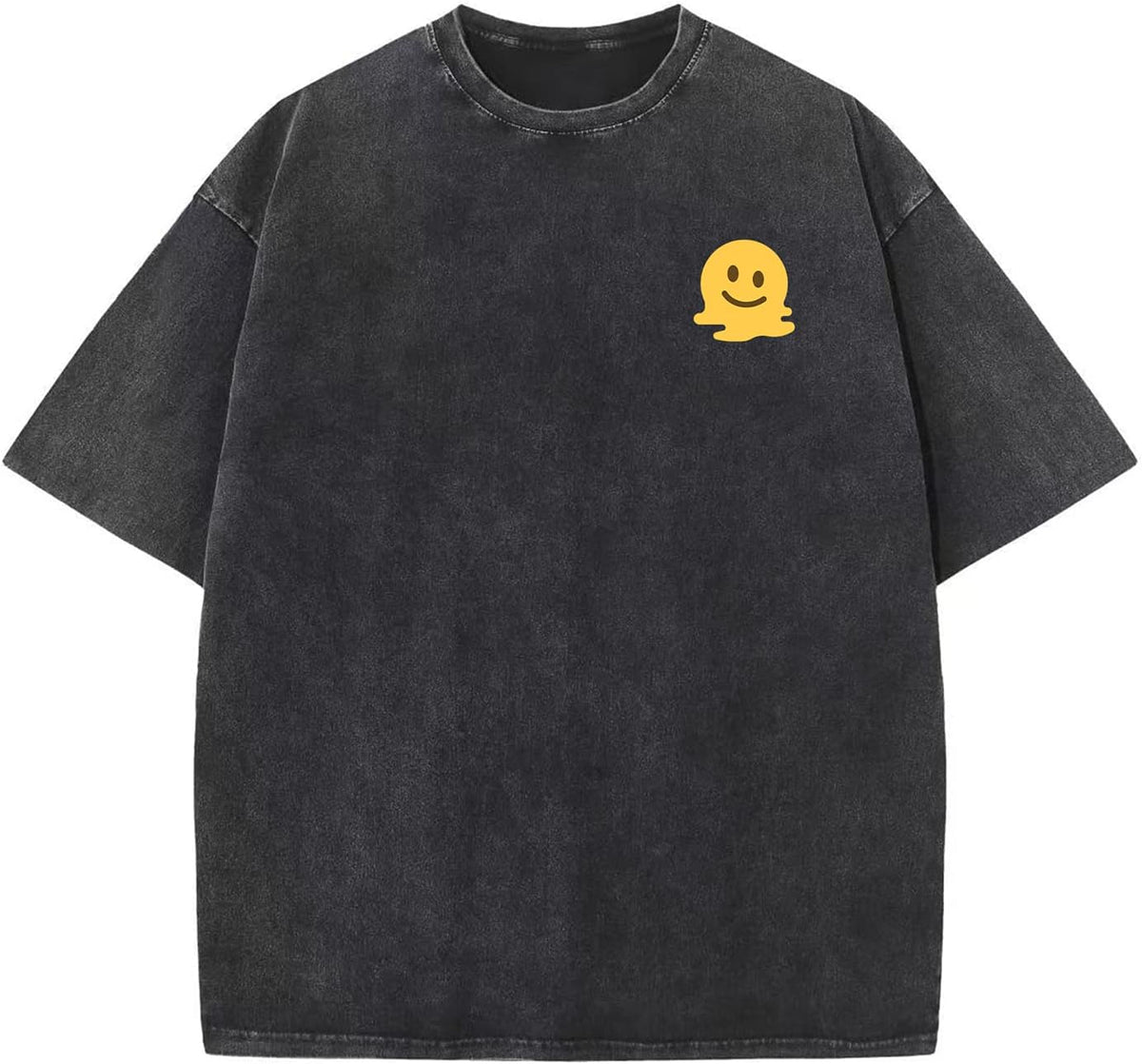 Unisex Cotton Oversized Tee - Loose Wash Solid Basic Top, Short Sleeve Crew Neck for Casual Everyday Layering - Large (3