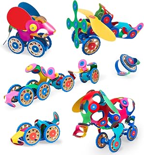 Clixo Wheel Creator Pack, Flexible Vehicle STEAM Magnetic Toys (72 Pc, 4+)