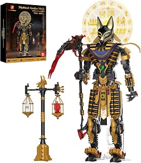 JMBricklayer Anubis Mythical Building Set for Adults, Ancient Egyptian God Building Blocks, Collectible Mech Model Kits for H