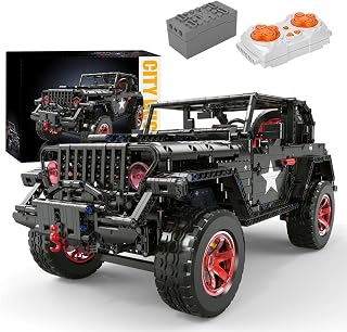 RC Off-Road SUV Wrangler Black Warrior Building Kits, 1/8 Scale Truck Car